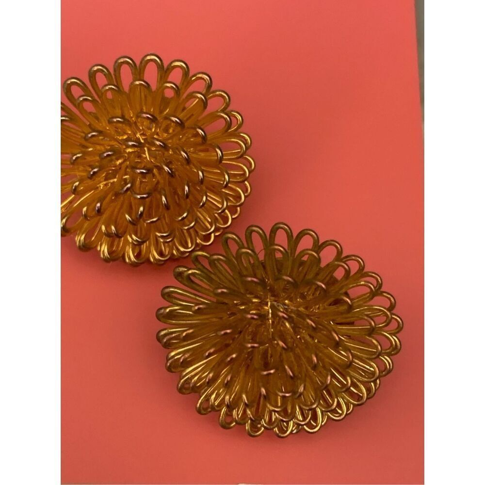 Rose Gold Starburst Wire Earrings